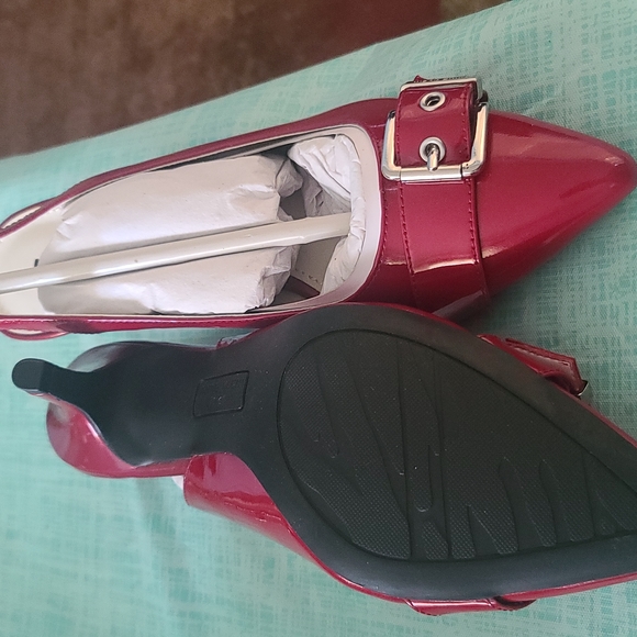 Anne Klein red heels size 8 ruby red - Picture 5 of 5